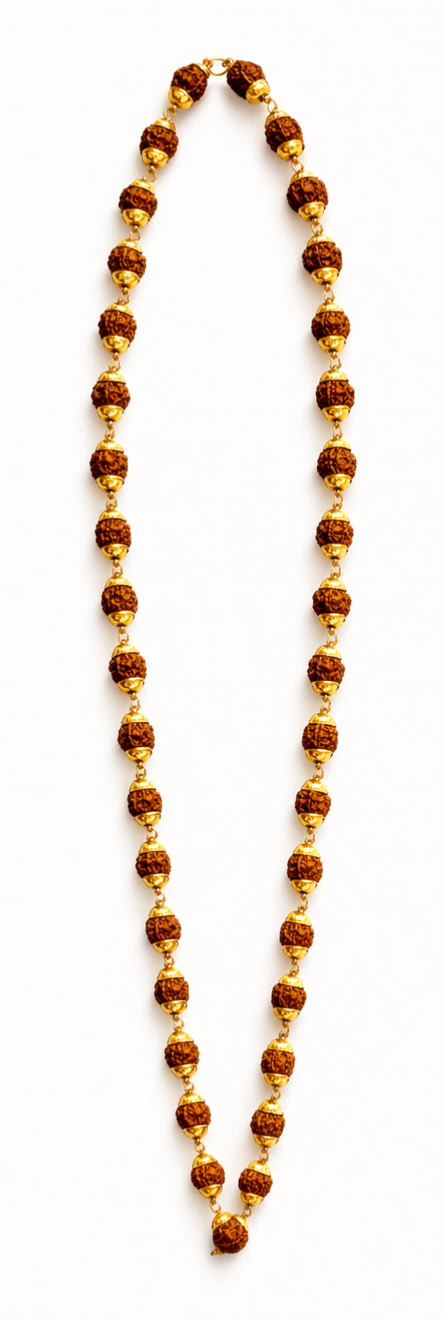 5 Mukhi Rudraksha Mala/Necklace (40+1 Beads)