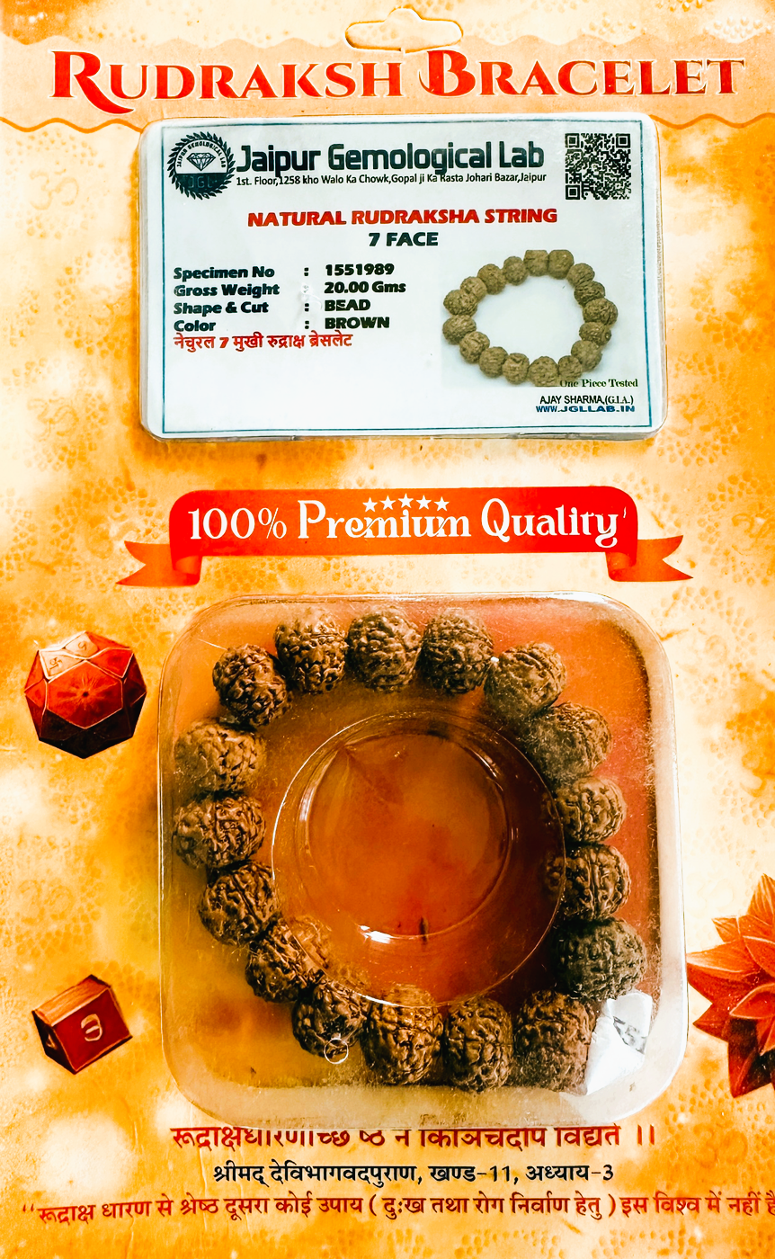 7 Mukhi Rudraksha Bracelet with certificate
